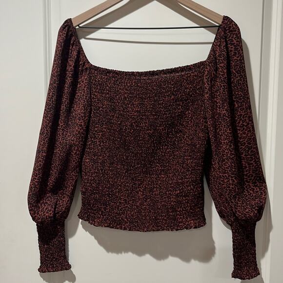 Anthropologie Cupcakes and Cashmere Smocked Bodice Top Size Medium NWT - Picture 1 of 5